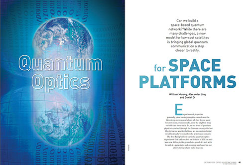 Article about CQT SPEQS project in Optics and Photonics News