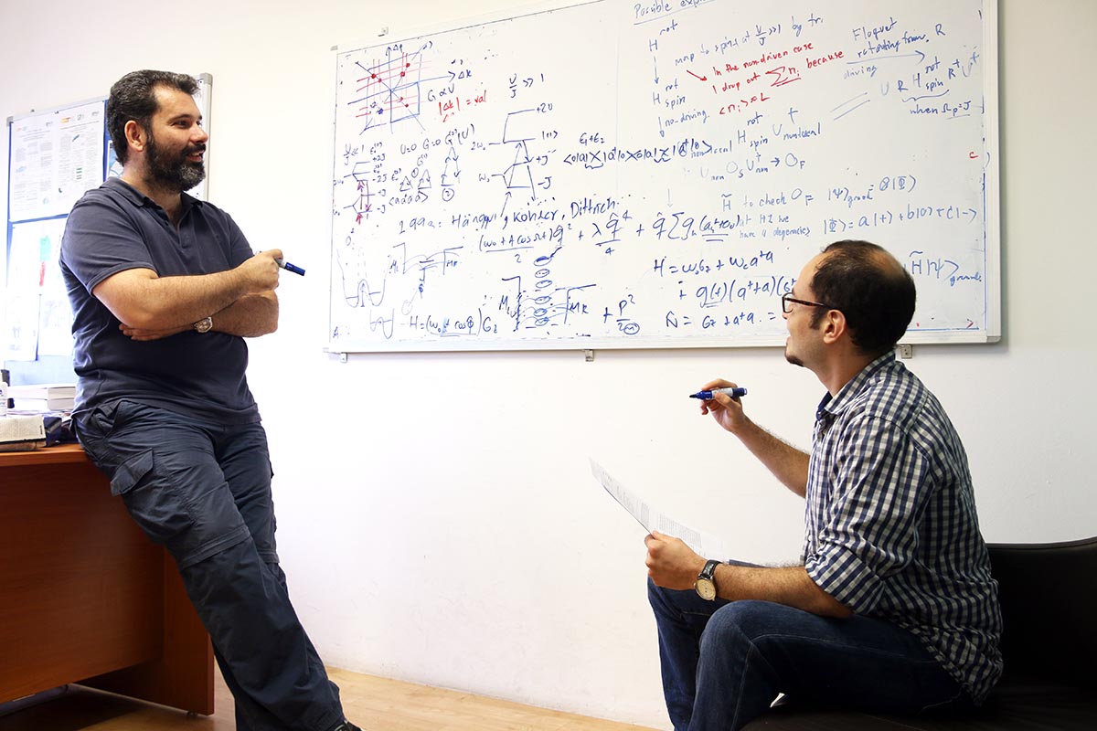 Dimitris Angelaki and Victor Bastidas at the Centre for Quantum Technologies, Singapore