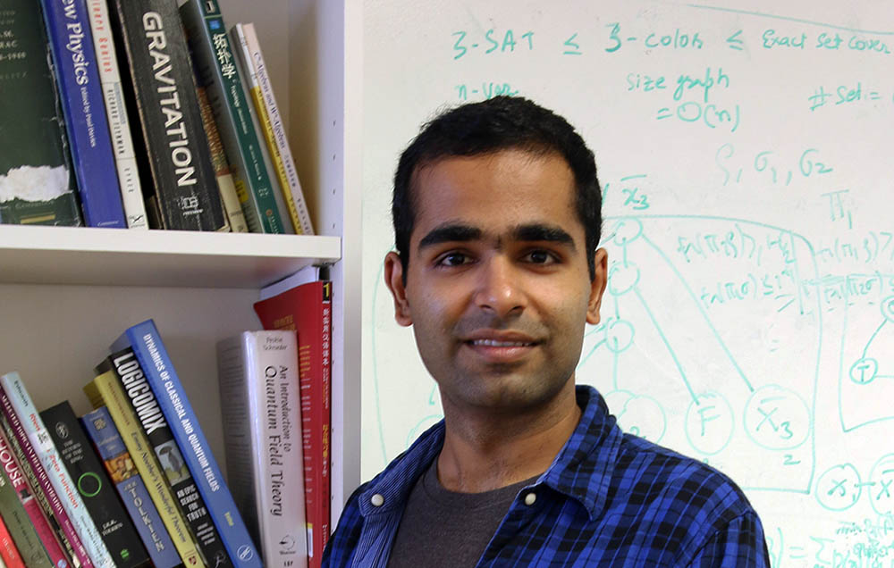 PhD student Anurag Anshu at the Centre for Quantum Technologies in Singapore