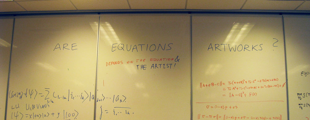 Are equations artworks?