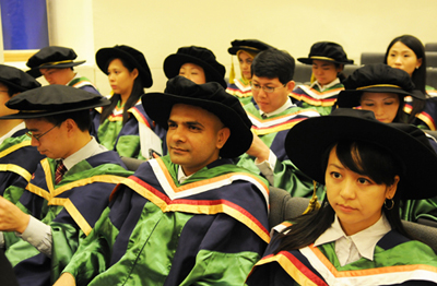 CQT's Arun at the NUS Commencement 2012.