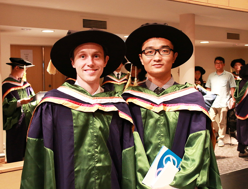CQT Phd students at NUS commencement 2014