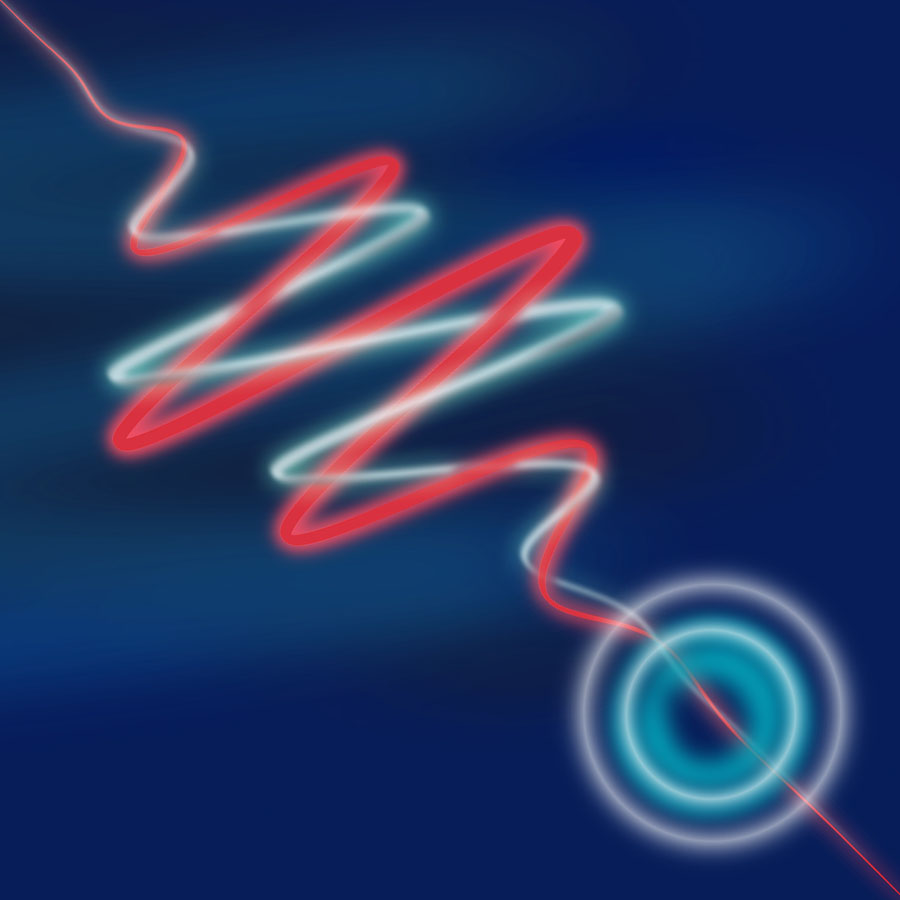 Artist illustration of wave-particle duality